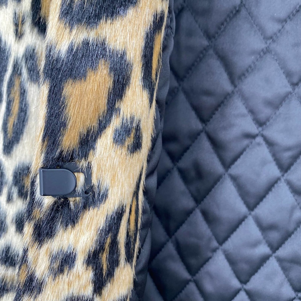 Alice + Olivia Animal Print Leopard Faux Fur Longline vest Womens Size XS/S - Picture 7 of 15